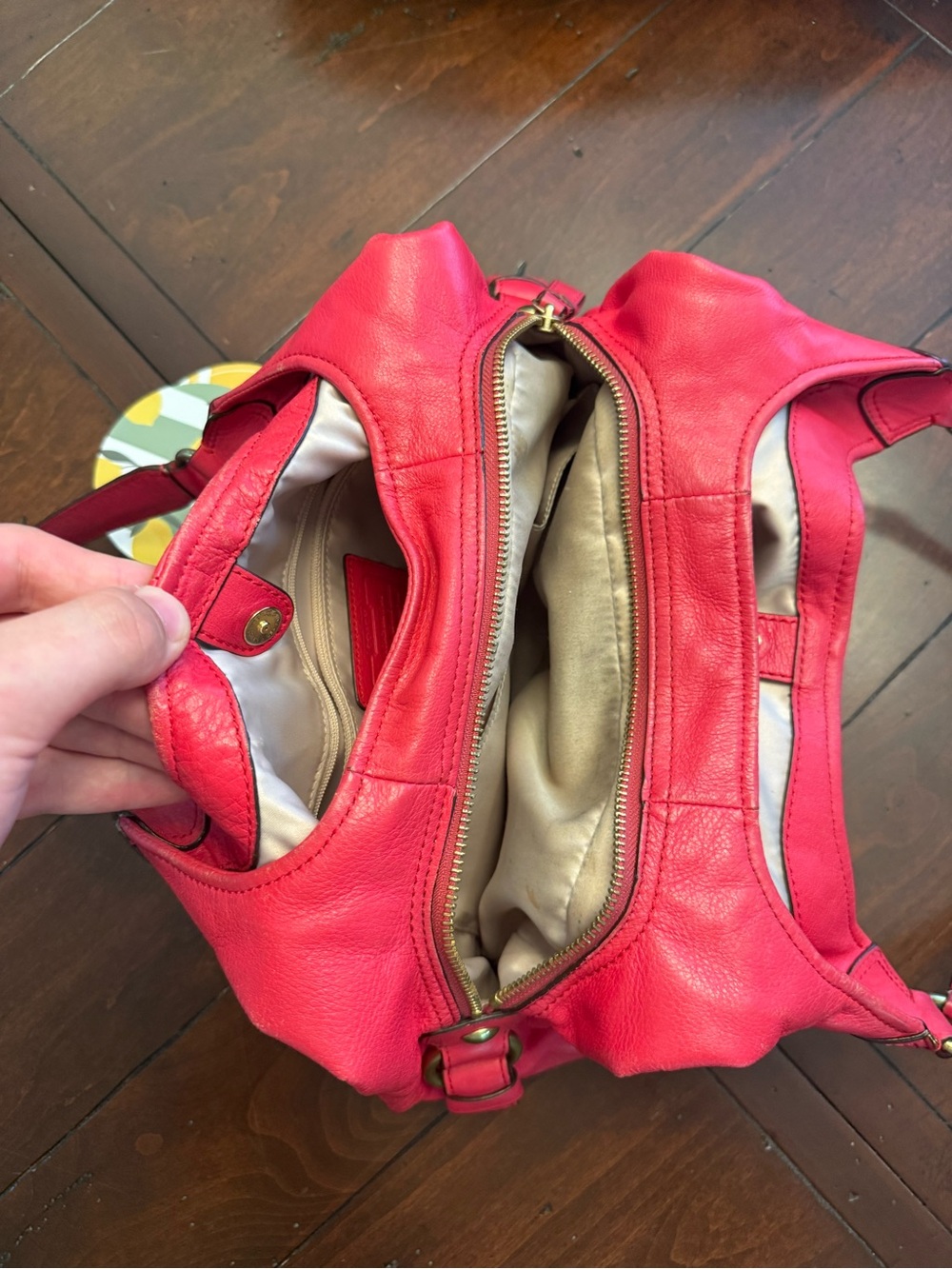 Coach Y2K/Hobo Madison Shoulder Bag Red USED - Picture 14 of 16